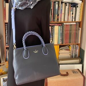 Kate Spade 🌟Collector Edition 🌟 Navy & Blue Color-block Pebble Leather Bag♠️ NWT